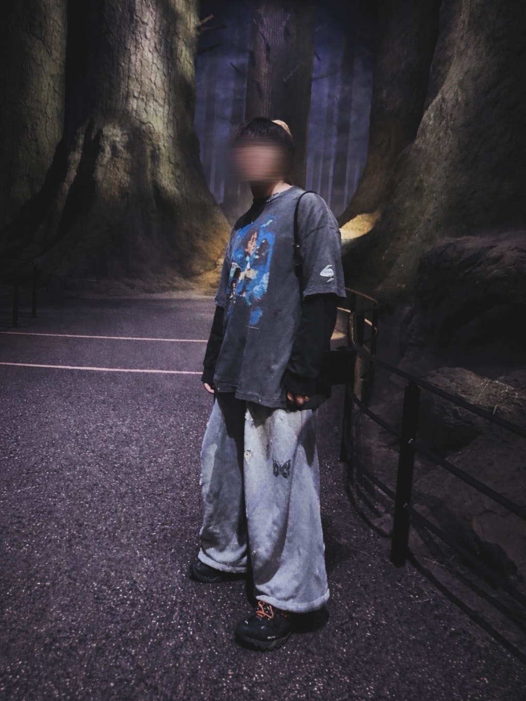 #SAINT MICHAEL 哈利波特与密室印花短袖上身效果