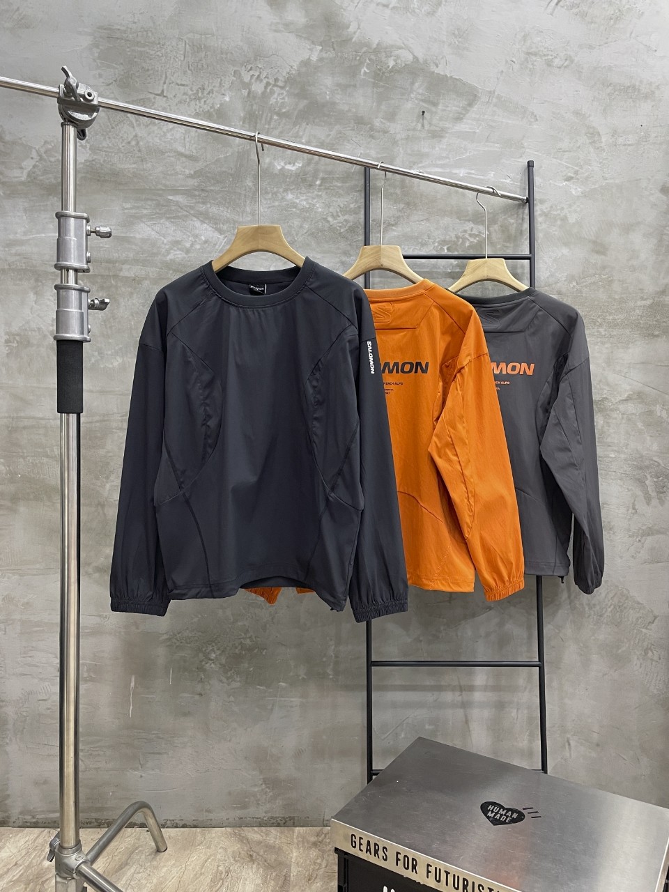 Salomon Slate Korean Line Crew Neck Loose Fit Long Sleeve Sweatshirt