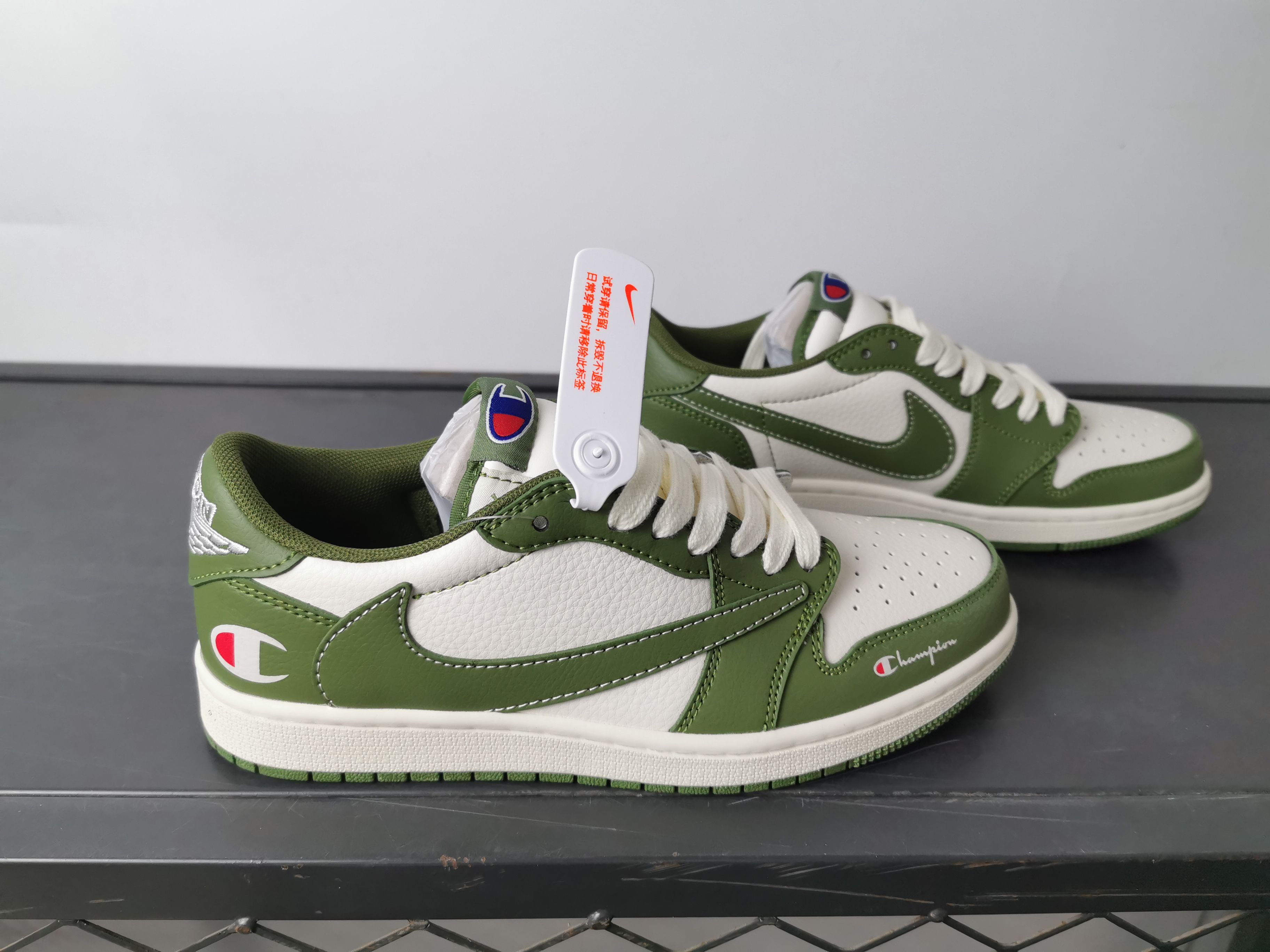 Champion Low-Top Sneakers Olive Green and White Athletic Shoes 8 a1745906529464 5536