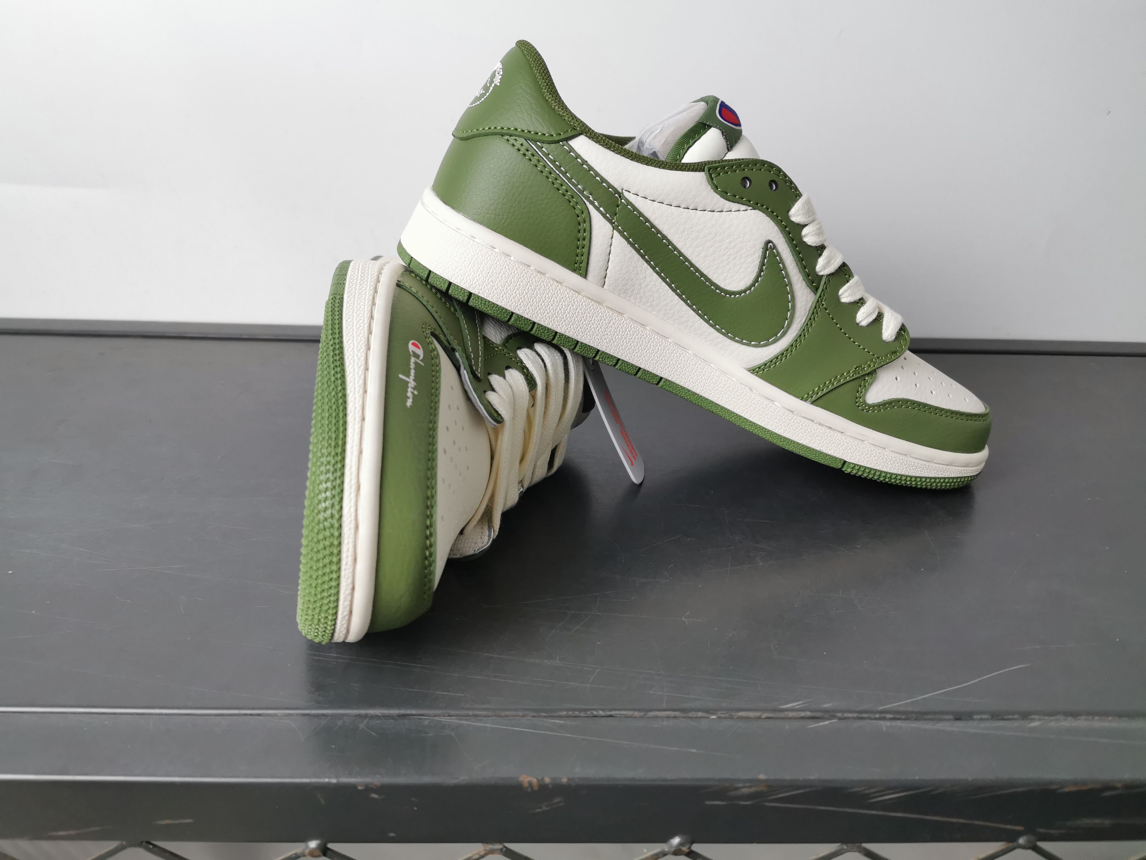 Champion Low-Top Sneakers Olive Green and White Athletic Shoes 9 a1745906529527 5333