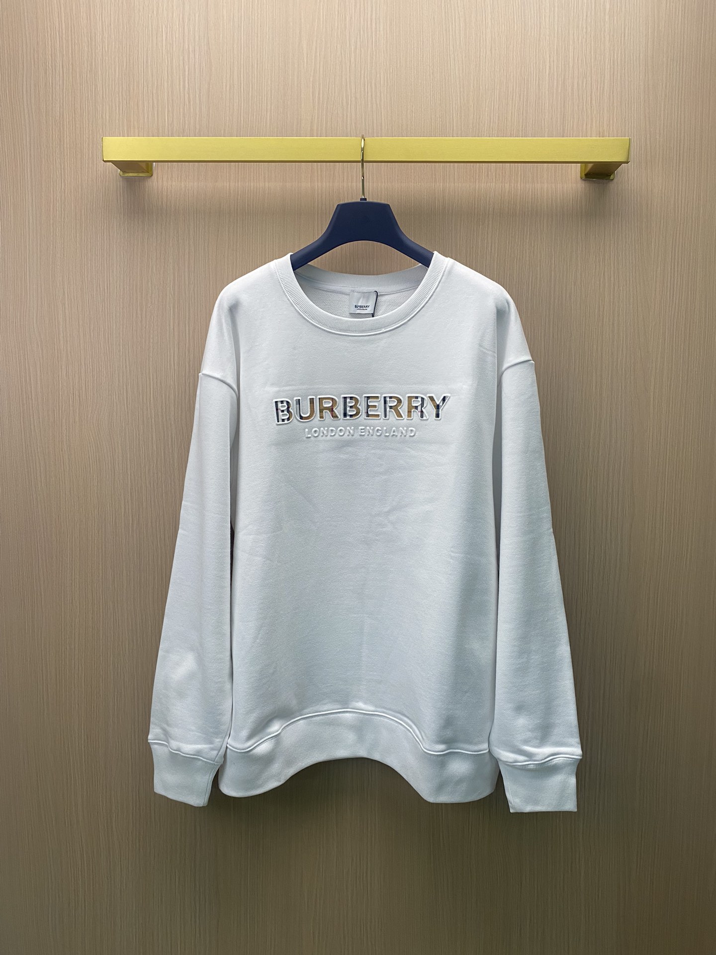 Sudadera nueva de Burberry 2024 de principios de otoño, tela de punto de felpa de 420g personalizada, letras de logo co…