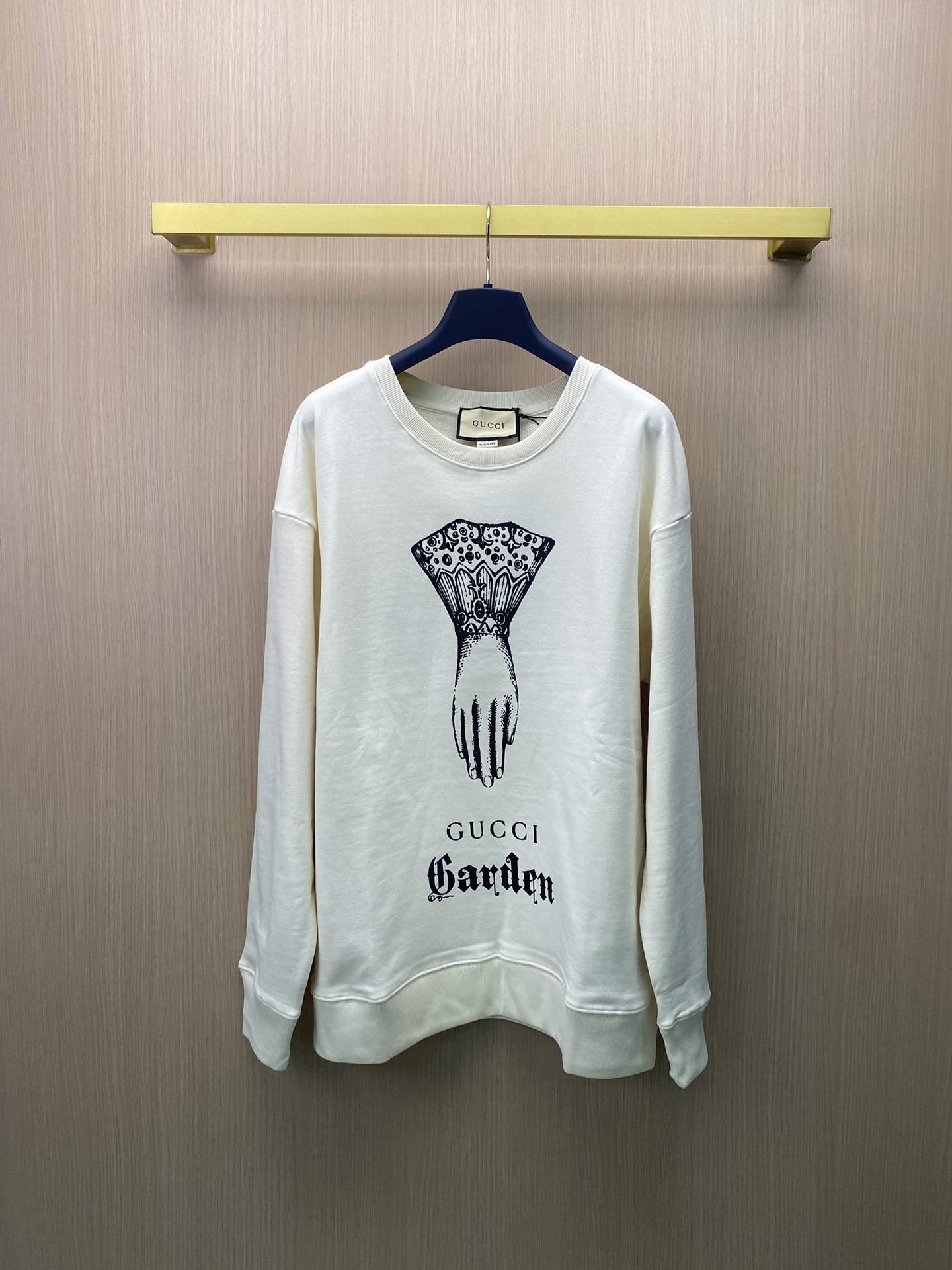 Gucci nueva sudadera con logo de letras impreso, proceso de impresión digital directa, tela de rizo grueso de doble hil…