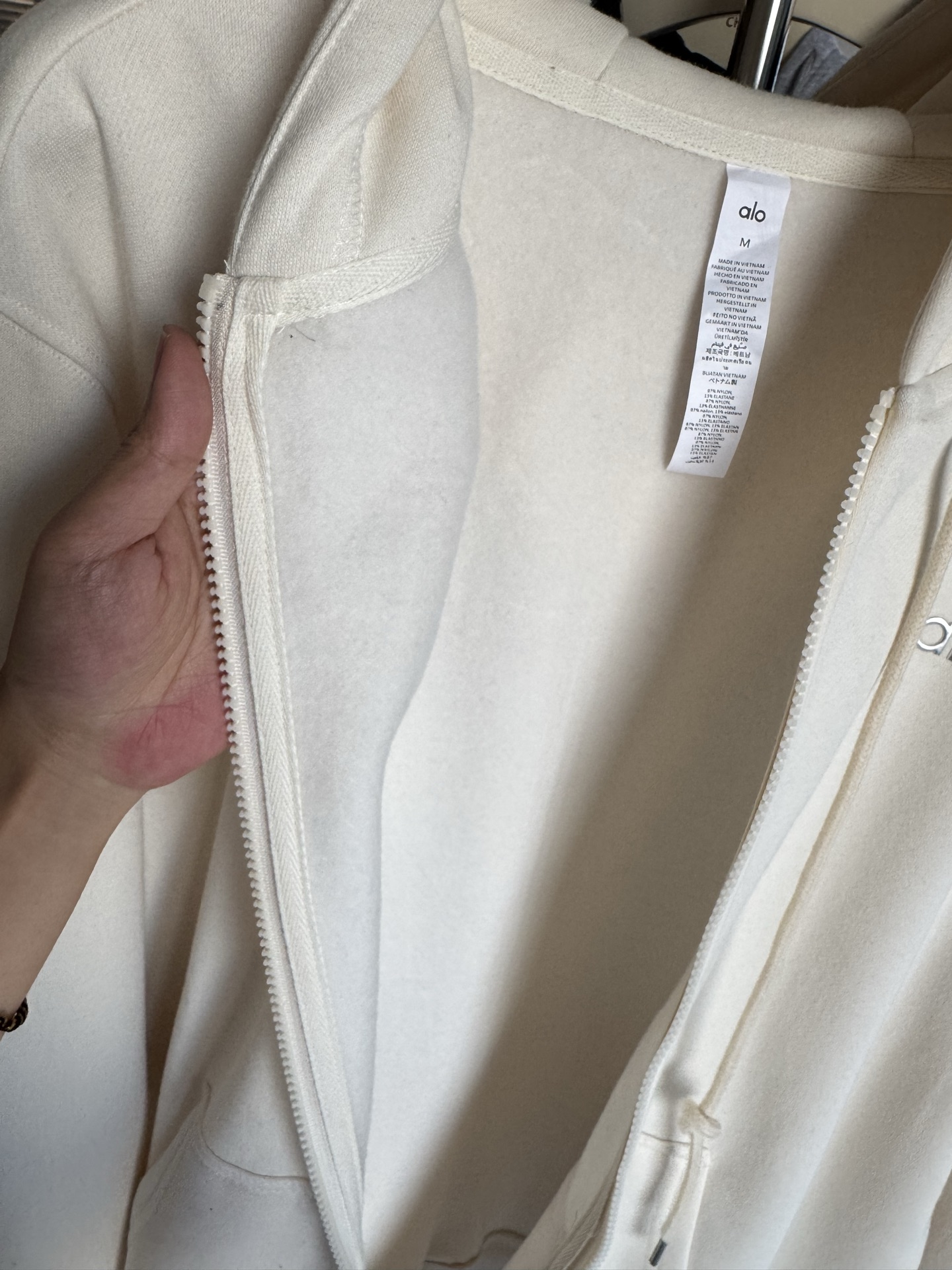 Alo jacket lounge ivory yoga
