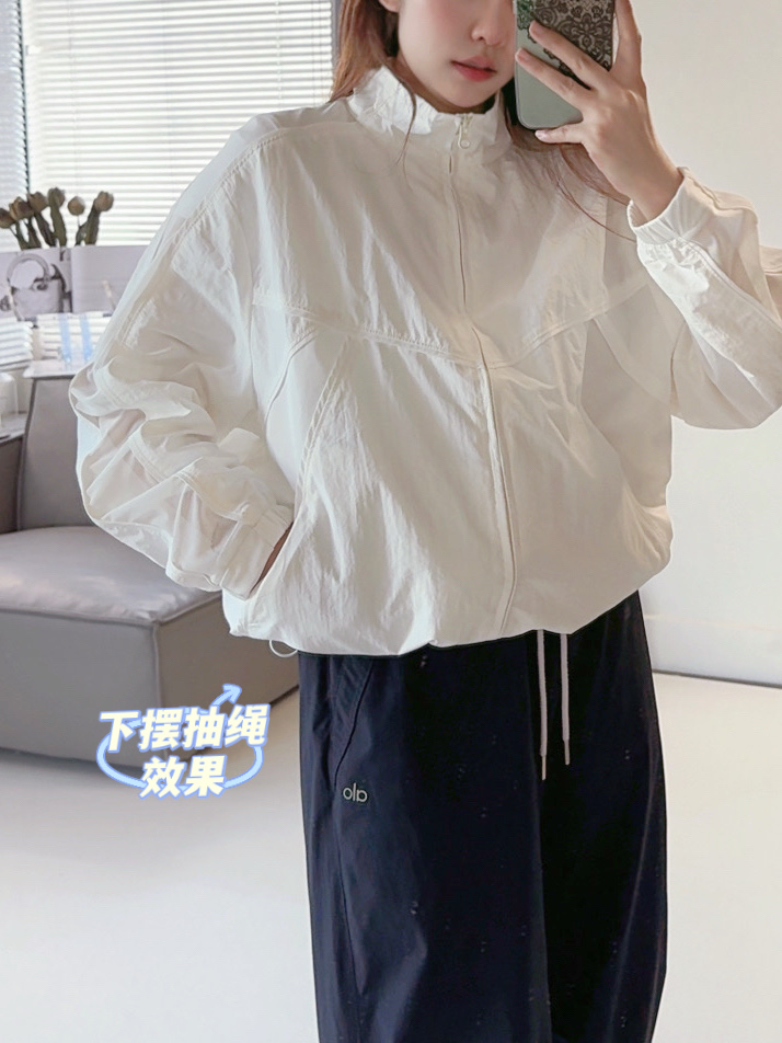 Alo Origin Full-Zip Track Jacket everyday white yoga