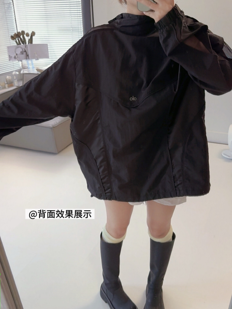 Alo Origin Full-Zip Track Jacket everyday black yoga