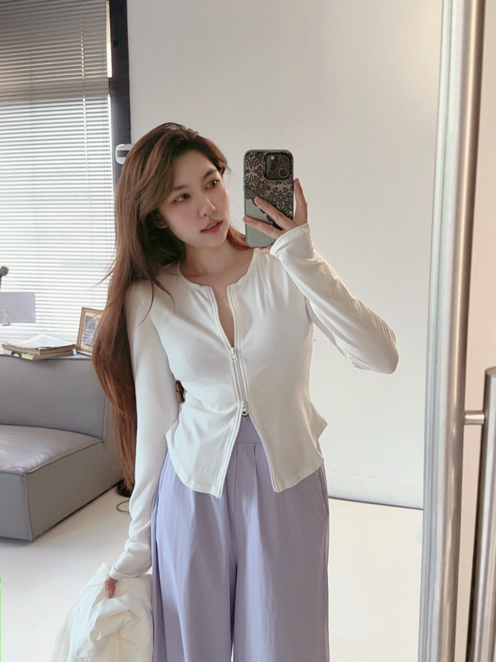 Alo Jacket White yoga