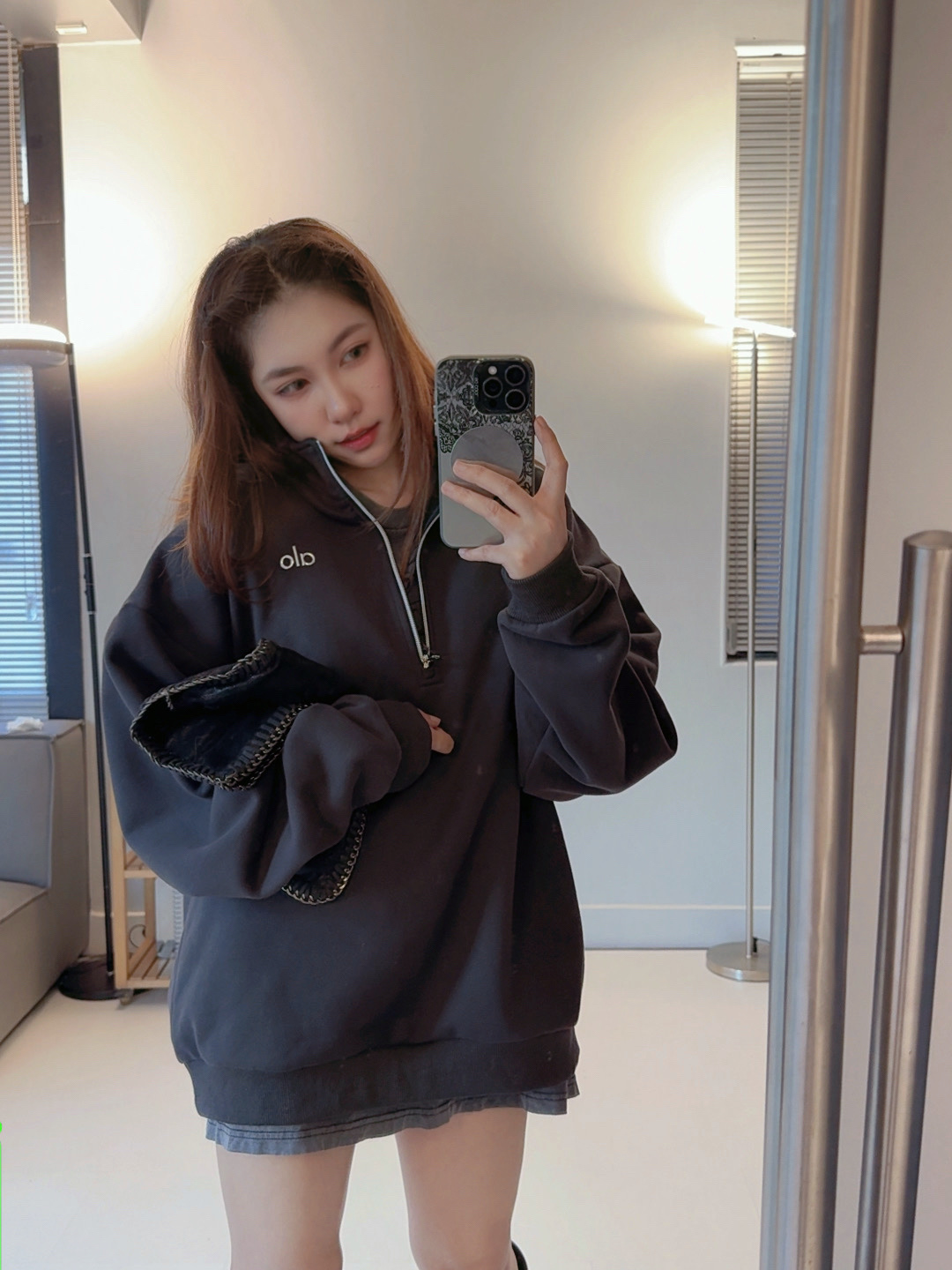 Alo long sleeve everyday anthracite yoga