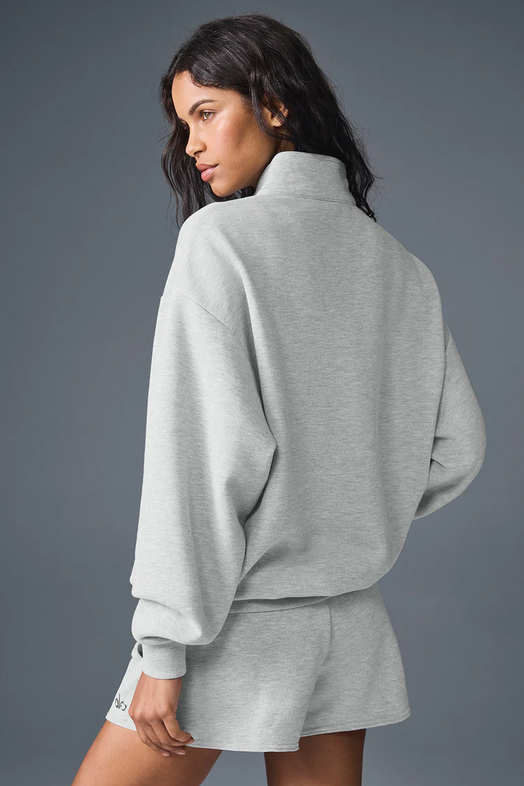 Alo long sleeve lounge athletic heather grey yoga