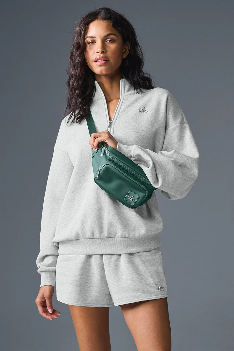 Alo long sleeve lounge athletic heather grey yoga