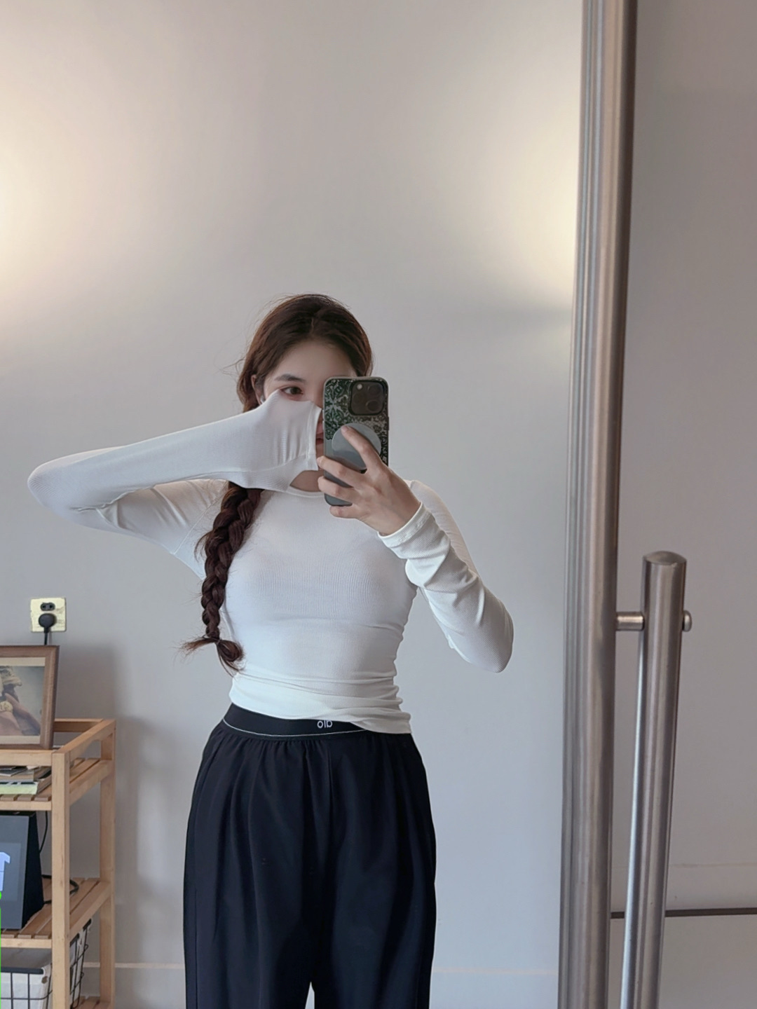 Alo Ribbed Modal Long Sleeve long sleeve everyday white yoga