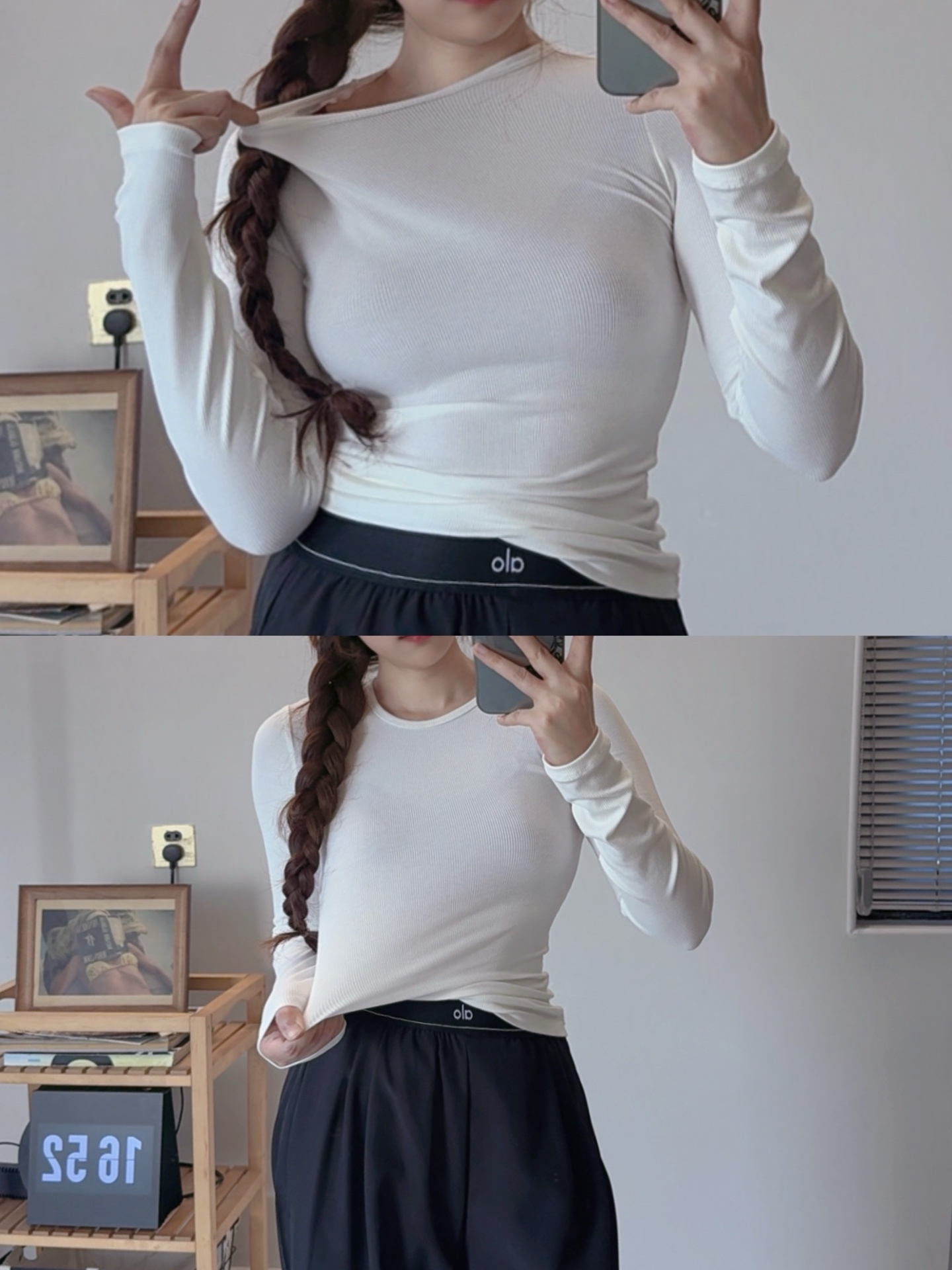 Alo Ribbed Modal Long Sleeve long sleeve everyday white yoga