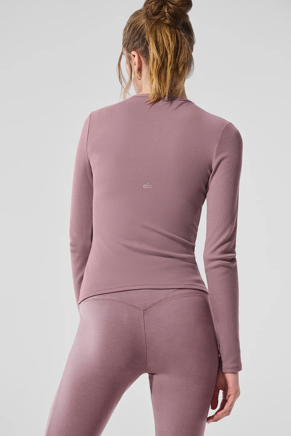 Alo Ribbed Modal Long Sleeve long sleeve everyday black yoga