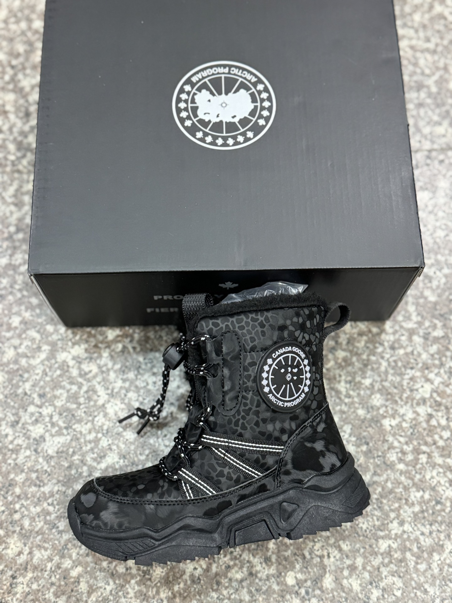 图片[8]-2024鹅牌雪地靴冬季加绒加厚防水防滑厚底保暖童鞋棉鞋 尺码30-37-选品中心