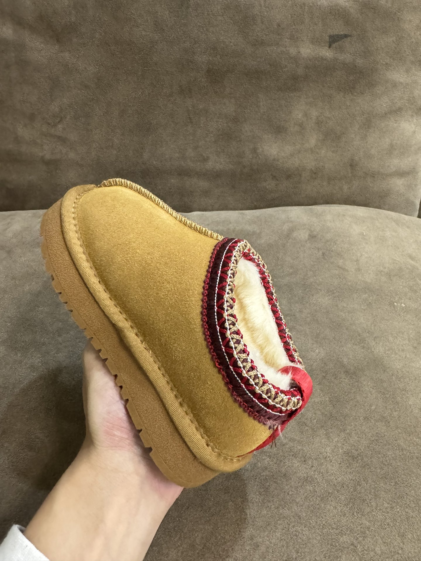 图片[2]-UGG民族风毛毛拖短筒雪地靴童鞋保暖棉鞋童鞋 尺码25-37-选品中心