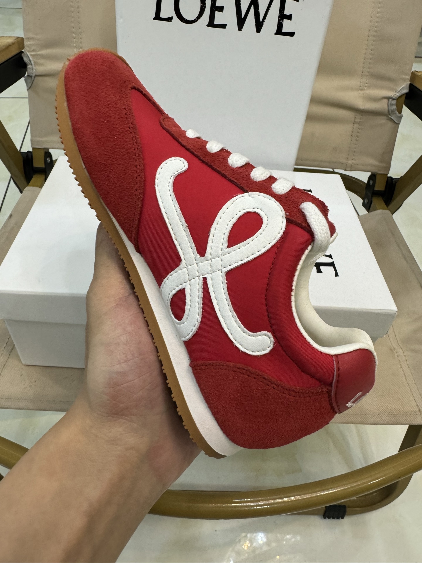 图片[2]-LOEWE罗意威阿甘德训鞋网红款真皮芭蕾拼色儿童运动鞋童鞋 王一博杨幂明星款欧洲站系男女童百搭跑步鞋户外炸街童鞋 尺码：26-37码-选品中心