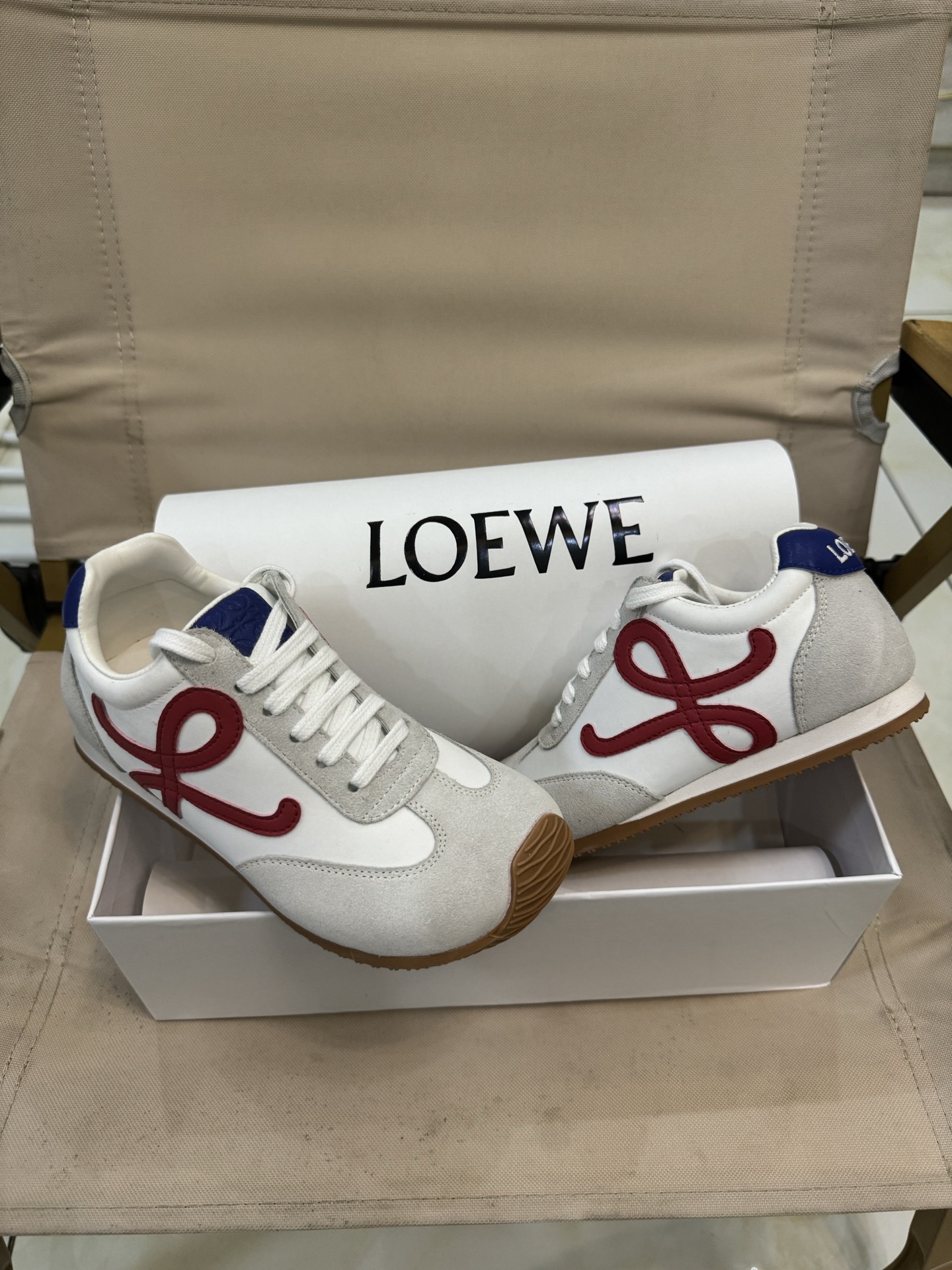 图片[9]-LOEWE罗意威阿甘德训鞋网红款真皮芭蕾拼色儿童运动鞋童鞋 王一博杨幂明星款欧洲站系男女童百搭跑步鞋户外炸街童鞋 尺码：26-37码-选品中心