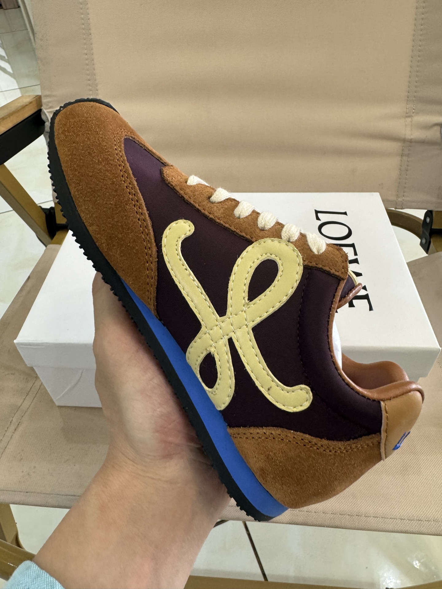 图片[2]-LOEWE罗意威阿甘德训鞋网红款真皮芭蕾拼色儿童运动鞋童鞋 王一博杨幂明星款欧洲站系男女童百搭跑步鞋户外炸街童鞋 尺码：26-37码.-选品中心