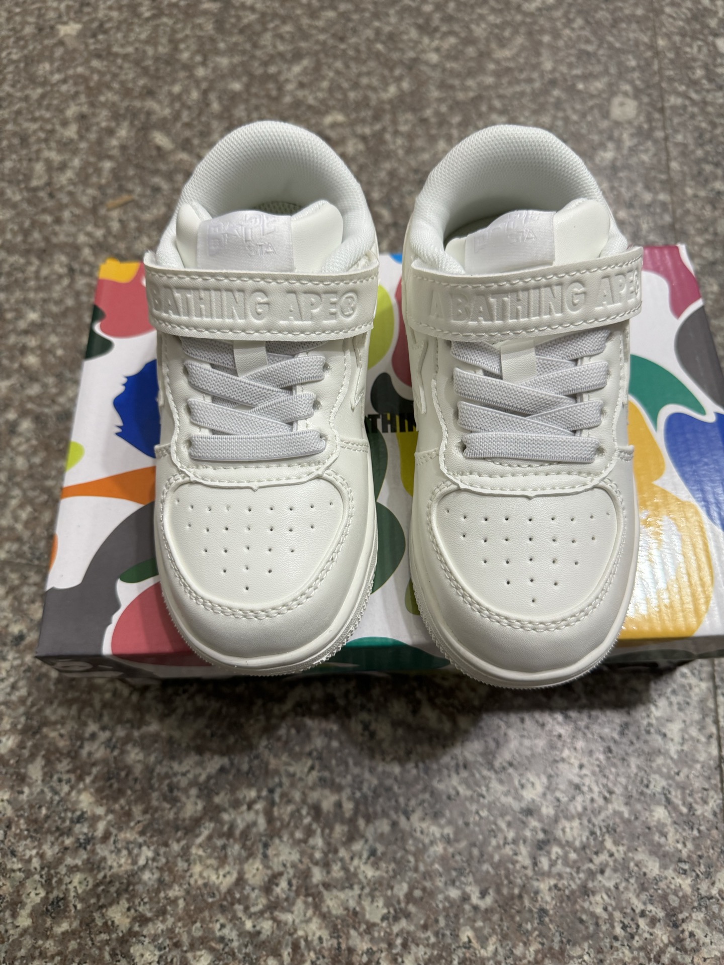 图片[3]-BAPE STA童鞋春夏字母魔术贴撞色星标休闲鞋板鞋-选品中心