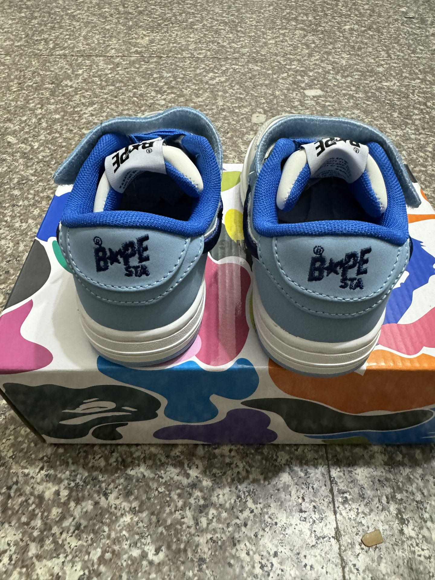 图片[4]-BAPE STA童鞋春夏字母魔术贴撞色星标休闲鞋板鞋尺码22-36-选品中心