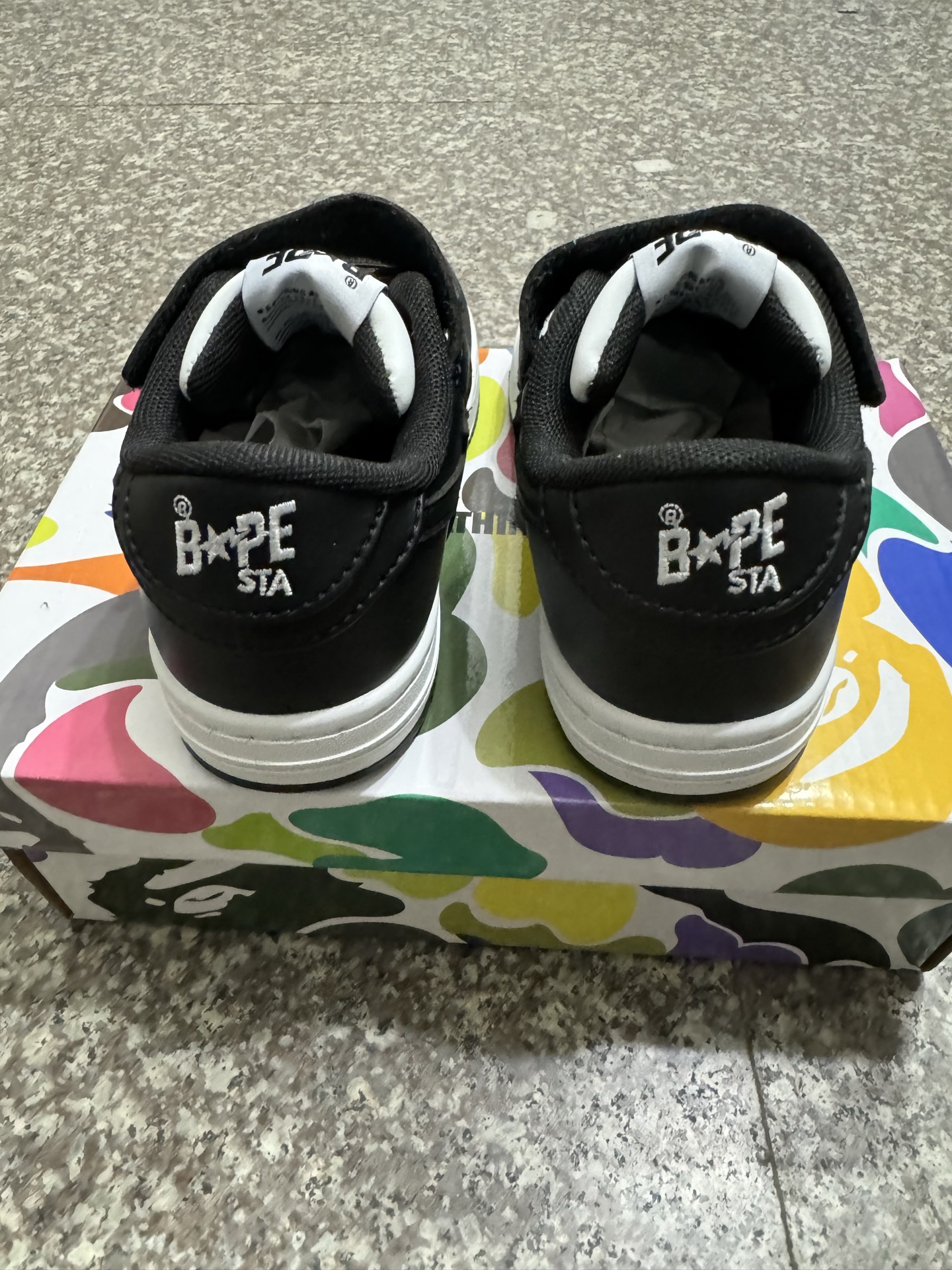 图片[4]-BAPE STA童鞋春夏字母魔术贴撞色星标休闲鞋板鞋尺码22-36-选品中心