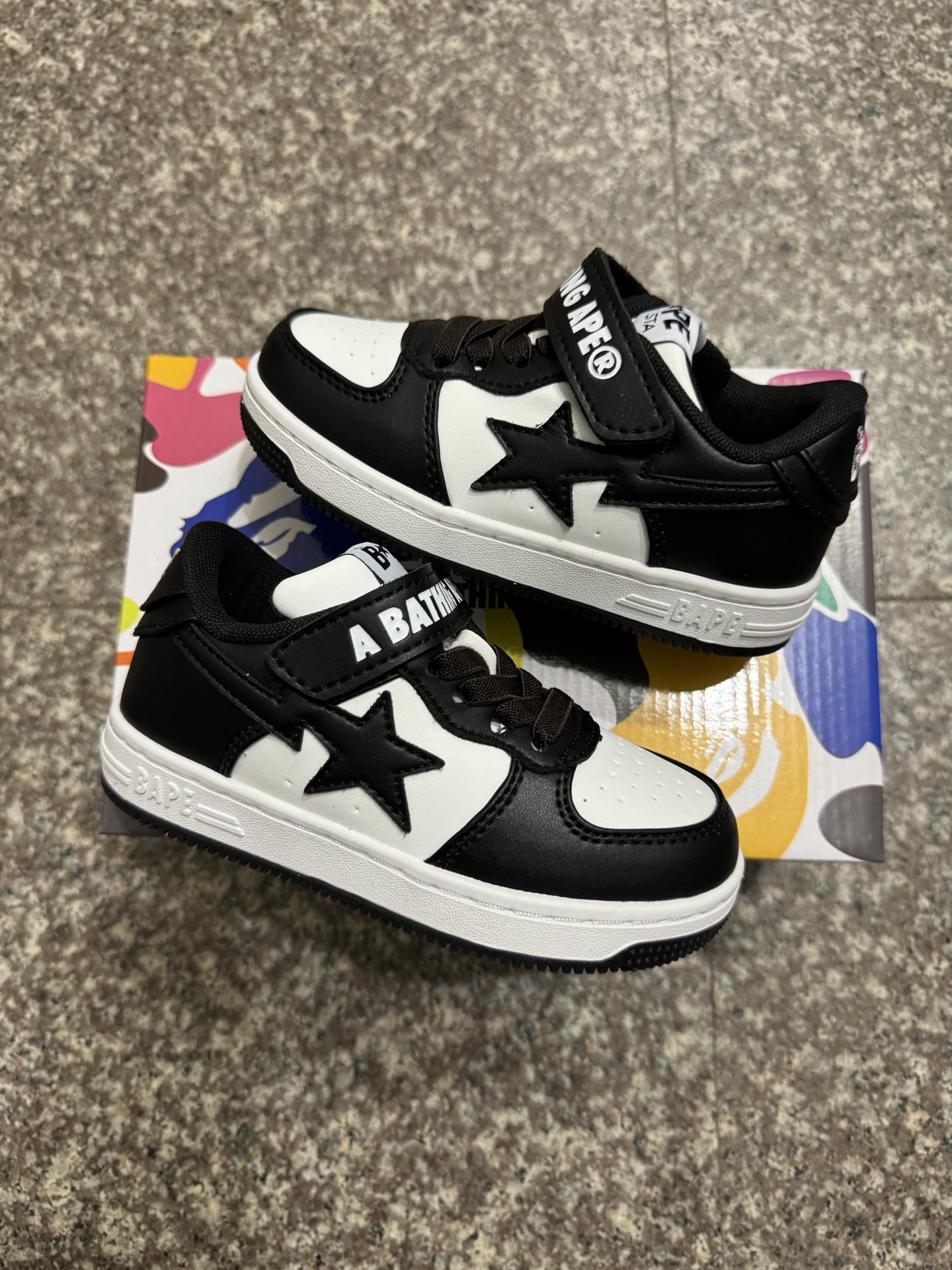 图片[7]-BAPE STA童鞋春夏字母魔术贴撞色星标休闲鞋板鞋尺码22-36-选品中心