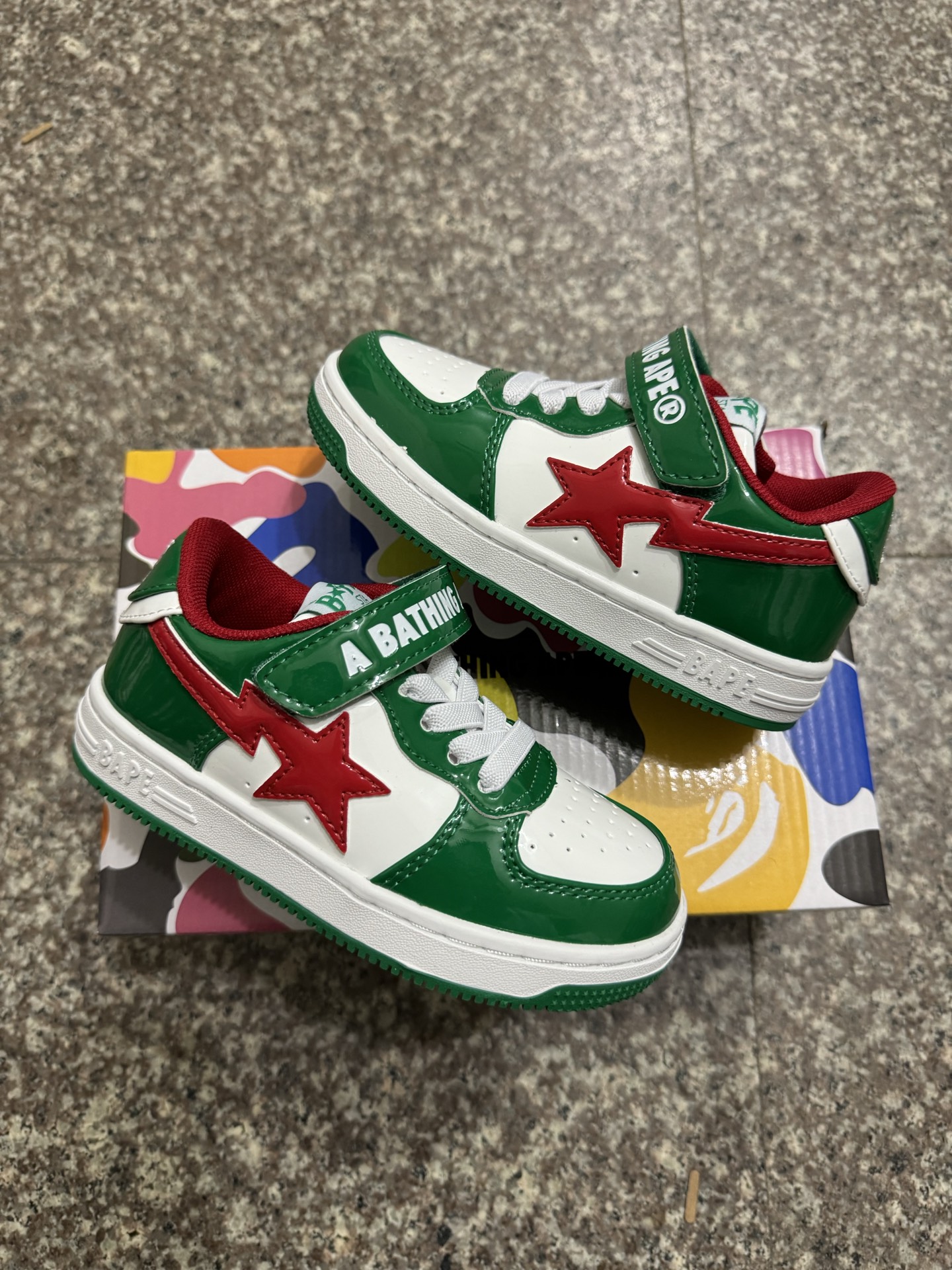 图片[7]-BAPE STA童鞋春夏字母魔术贴撞色星标休闲鞋板鞋尺码22-36-选品中心