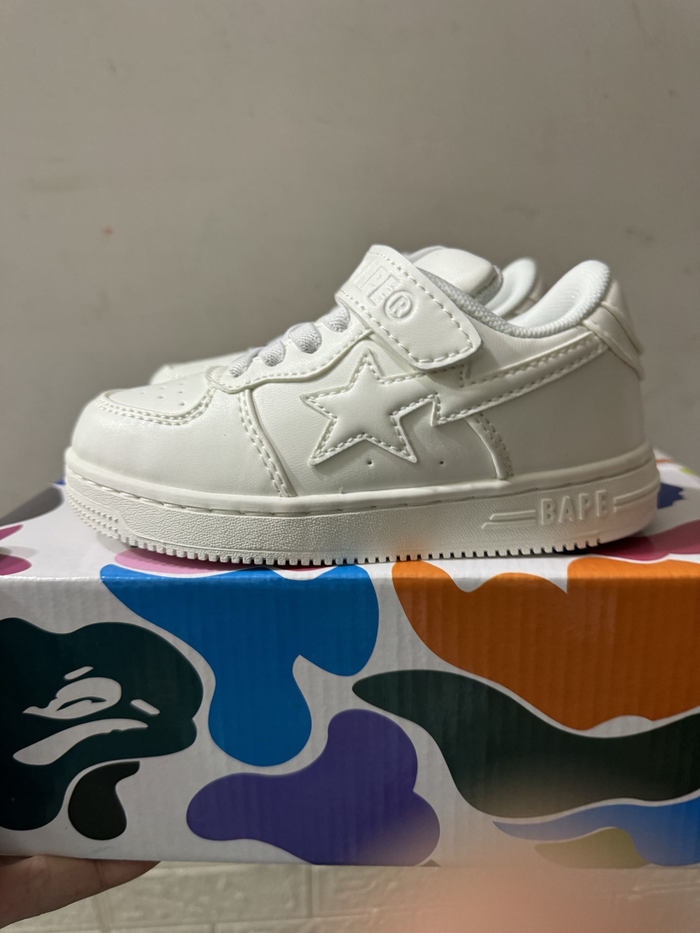 图片[6]-新款 BAPE STA童鞋春夏字母魔术贴撞色星标休闲鞋板鞋尺码22-36-选品中心