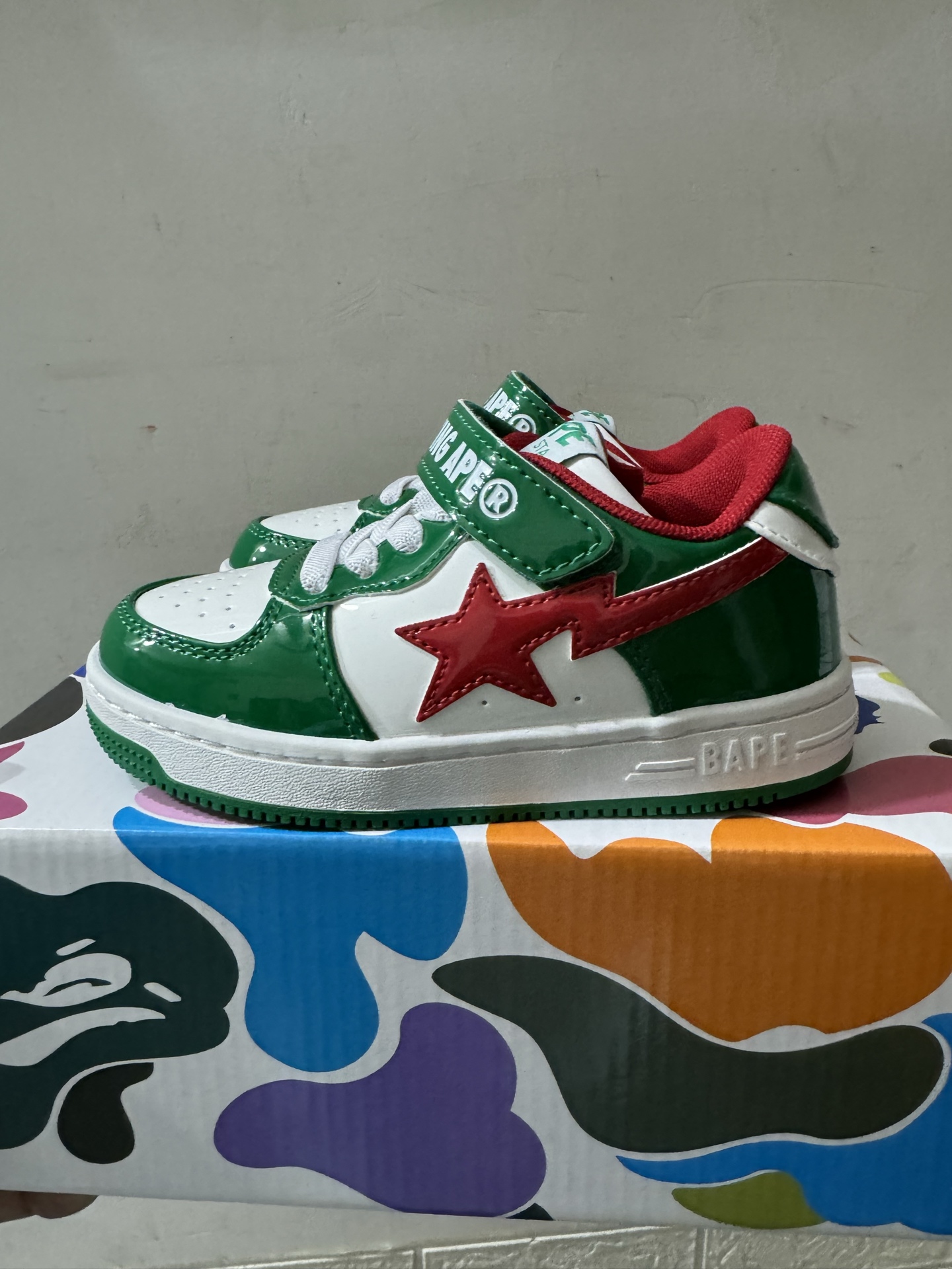 图片[3]-新款 BAPE STA童鞋春夏字母魔术贴撞色星标休闲鞋板鞋尺码22-36-选品中心