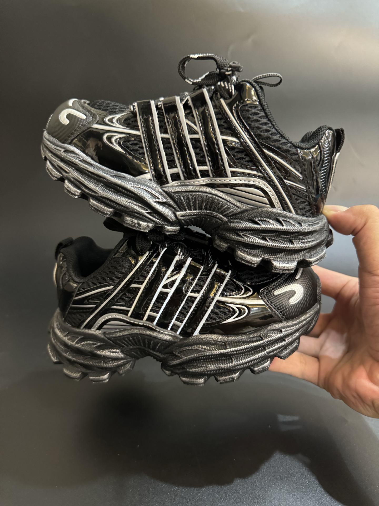 图片[9]-AD爆米花软底儿童老爹鞋时尚休闲运动童鞋26-37 百搭又不失时尚的三条纹透气性鞋面 舒适不闷脚☁️耐磨防滑轻便大底，脚感超赞👍🏻-选品中心