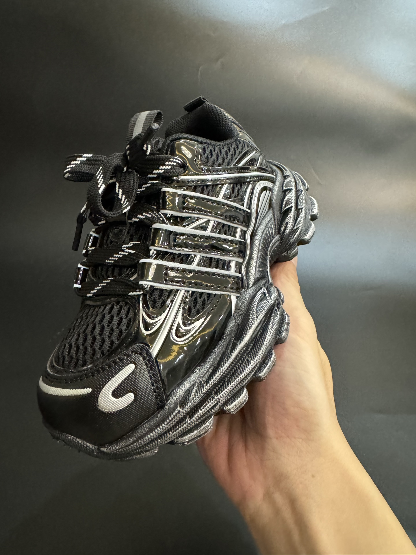 图片[4]-AD爆米花软底儿童老爹鞋时尚休闲运动童鞋26-37 百搭又不失时尚的三条纹透气性鞋面 舒适不闷脚☁️耐磨防滑轻便大底，脚感超赞👍🏻-选品中心