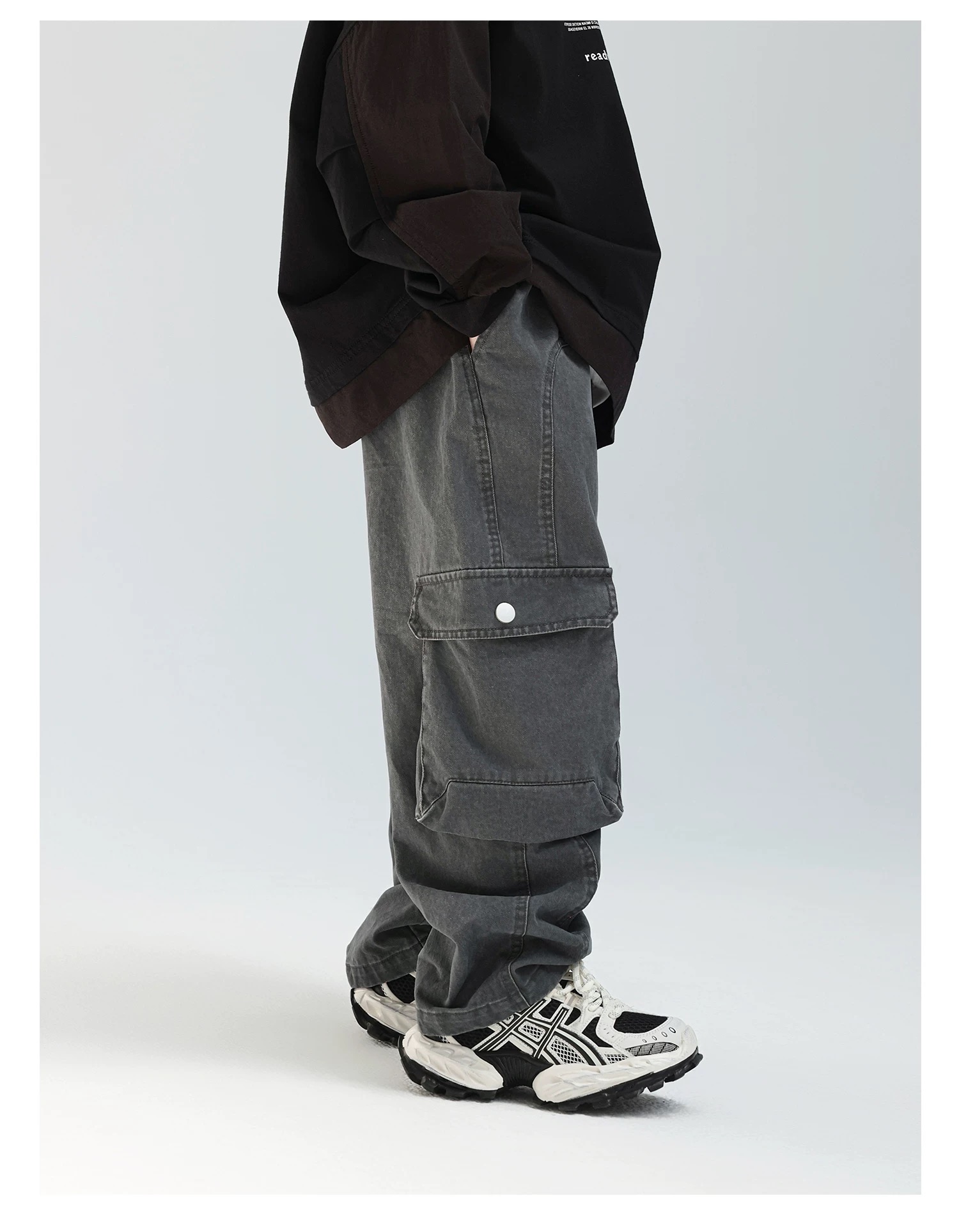 图片[3]-ASICS/亚瑟士 儿童老爹鞋厚底户外越野休闲运动跑步鞋。#透气网眼鞋面搭配合成革材质#采用全新AHAR+橡胶材质, 尺码26-37 透气性鞋面 舒适不闷脚☁️ 耐磨防滑轻便大底，脚感超赞👍🏻-选品中心