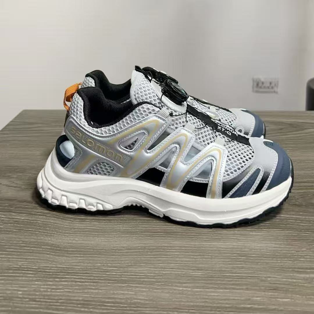 @180 Nuevas sandalias de agua para niños con hebilla giratoria y parte superior perforada, zapatos deportivos de playa …