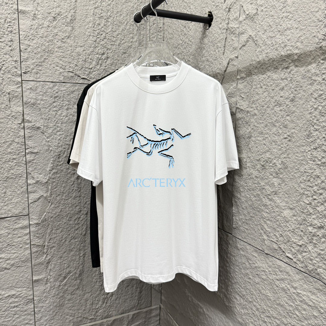 ARC'TERYX* 2025 nuevo estilo de primavera y verano, logotipo clásico personalizado de calavera y pájaro, impresión de l…