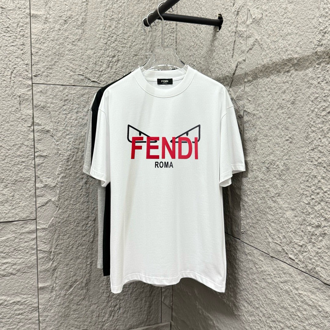 FEN*Fendi* 2025 primavera/verano nuevo estilo patrón de doble f letras técnica de silicona tridimensional de placa grue…