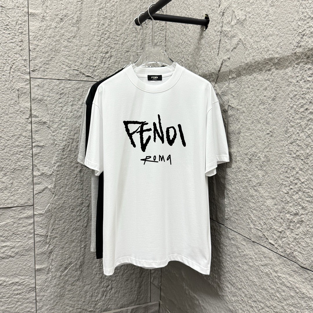 FEN*Fendi* 2025 primavera/verano nuevo estilo patrón de doble f letras técnica de silicona tridimensional de placa grue…