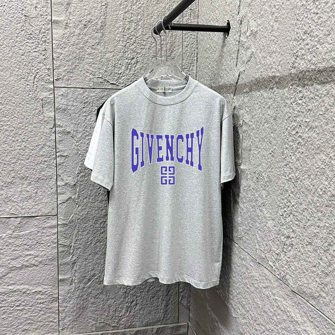 Givench * gvc * Givenchy 2025 Estilo caliente de primavera y verano Estampado de letras tótem clásico Tejido de algodón…