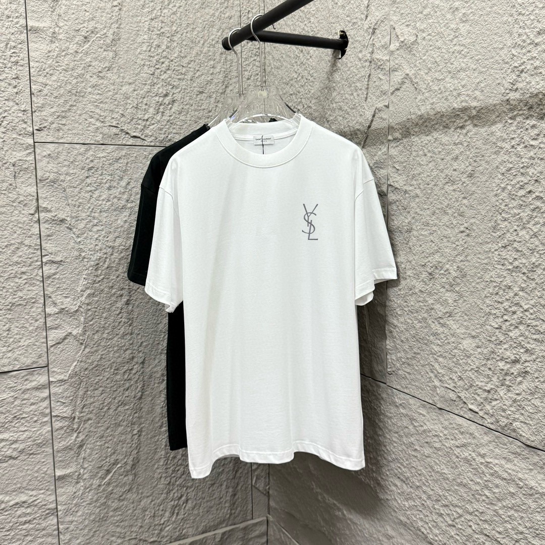 Ysl*Saint Laurent* Nueva temporada primavera-verano 2025, clásico y sencillo con letras bordadas con hilo pla…