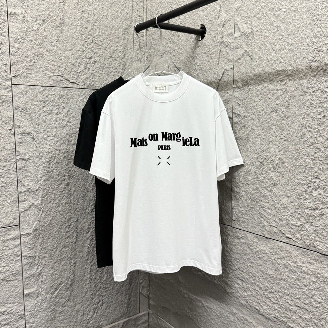 MM6 Maison Margiela 2025 primavera/verano nueva colección, camiseta de manga corta con logotipo y tótem de letras mm6, …