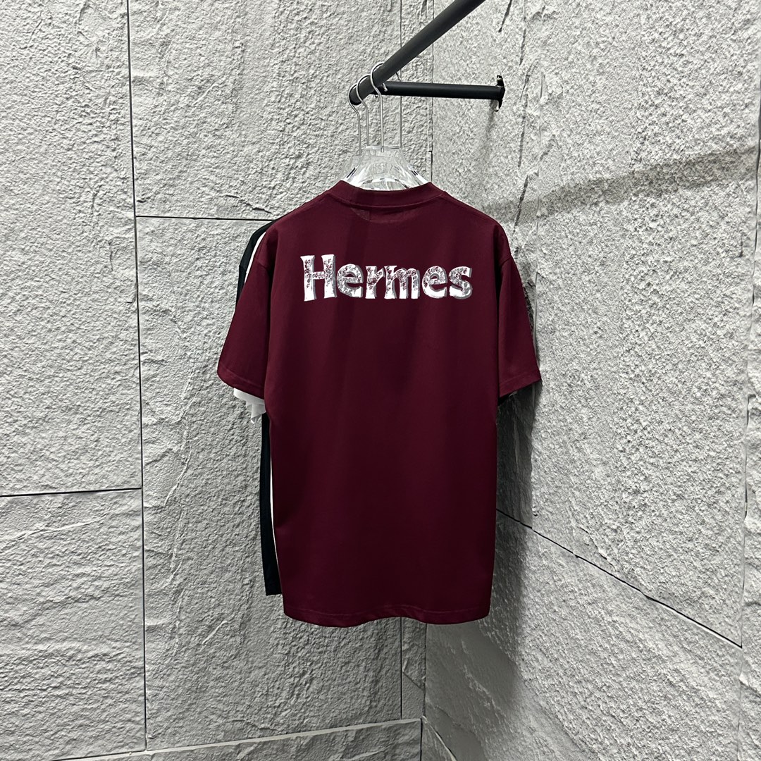Herme* Hermès* 2025 primavera/verano nuevo, estampado de letras H arcoíris cascada, tela de algodón puro de doble hilo …