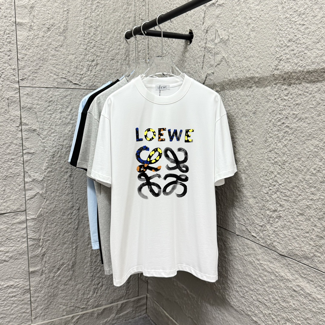 🅿️90 Loe*罗意* 2025 primavera/verano estilo clásico tótem simple graffiti letras estampadas logo personalizado tejido de…