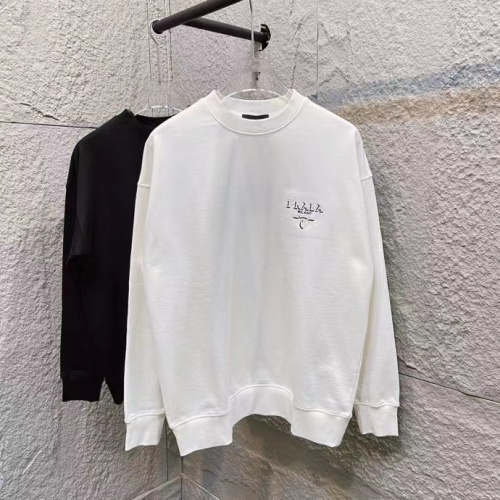 Prada 2025 Early Autumn New Custom Terry Fabric Embroidered Logo Sweatshirt 1 Prada 2025 Early Autumn New Custom Terry Fabric Embroidered Logo Sweatshirt