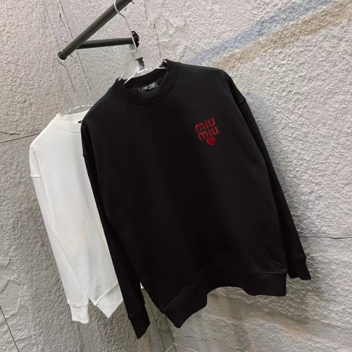 Miu Miu 2025 Early Autumn Letter Heart Embroidery Logo Long Sleeve Sweatshirt 1 Miu Miu 2025 Early Autumn Letter Heart Embroidery Logo Long Sleeve Sweatshirt