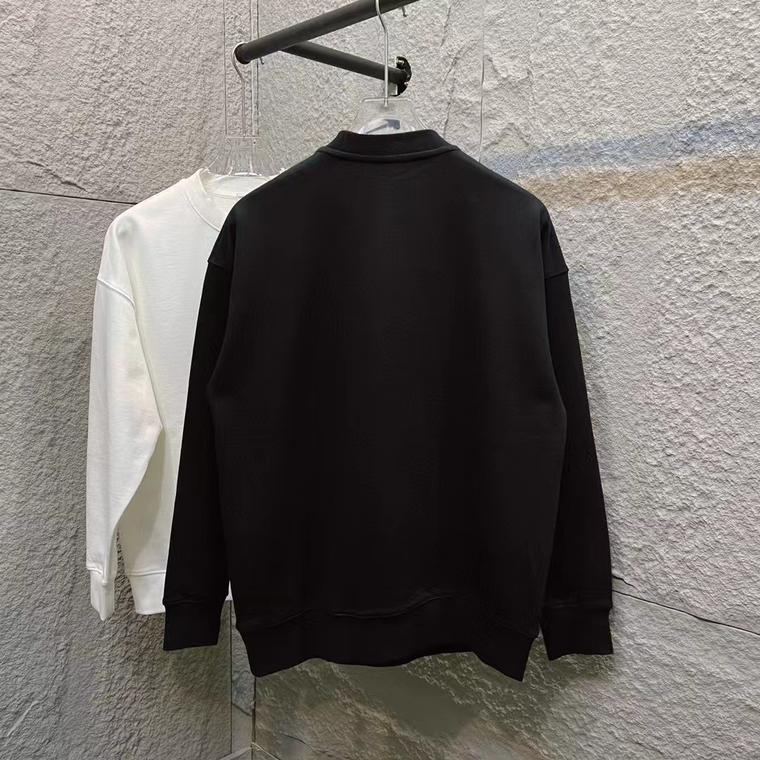 Celine Embroidered Logo Cotton Sweatshirt, Long Sleeve Pullover for Unisex 6 a1753848313219 7170