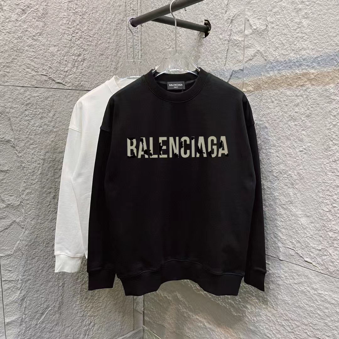 Balenciaga 2025 Early Autumn Logo Print Crewneck Sweatshirt - Unisex