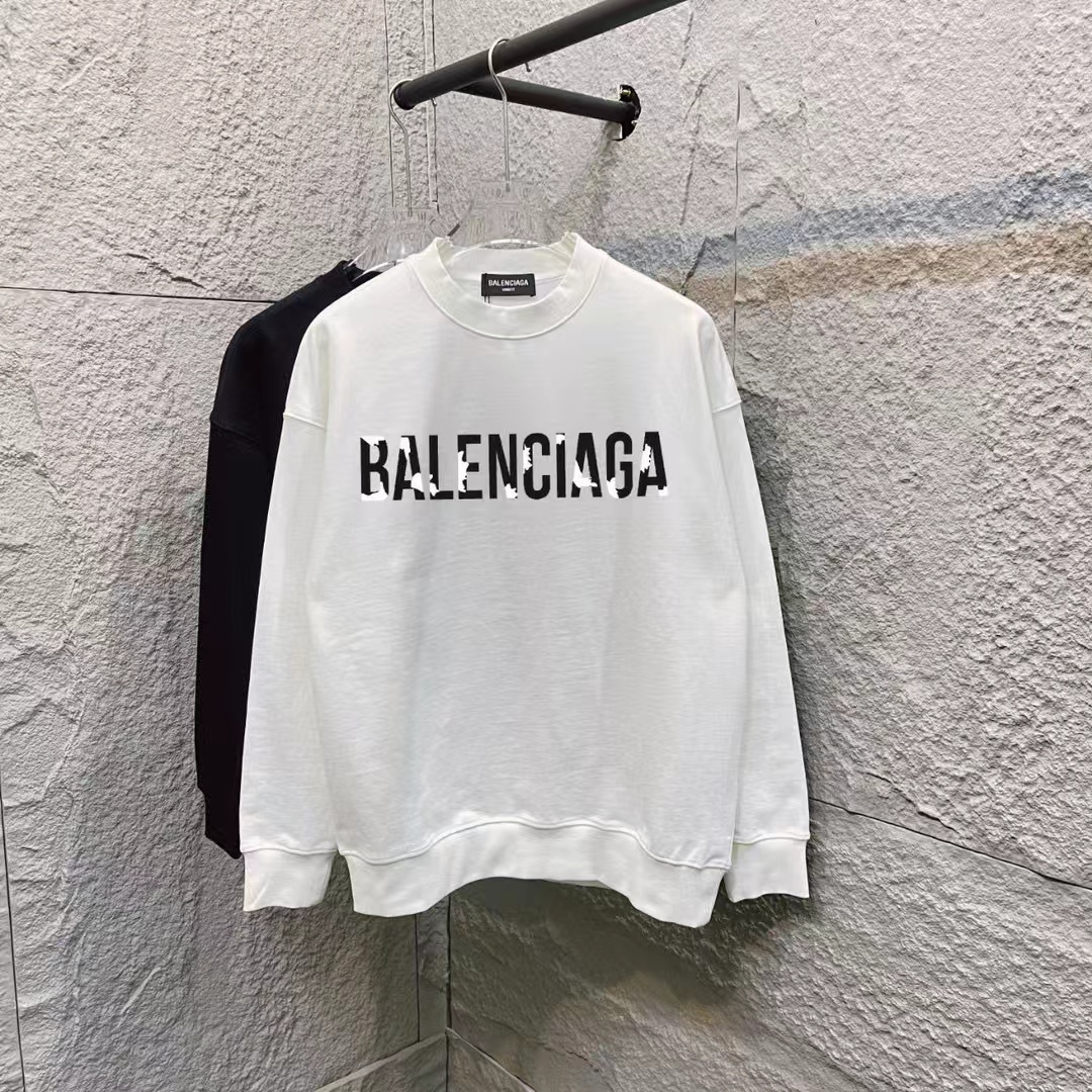 Balenciaga 2025 Early Autumn Logo Print Crew Neck Sweatshirt