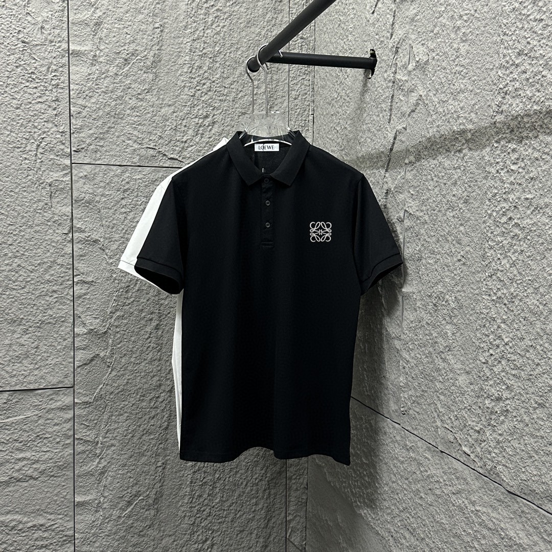 🅿️90 LOEW*罗意* Polo de manga corta, nueva temporada primavera-verano 2025, clásico y minimalista, bordado de motivo en …