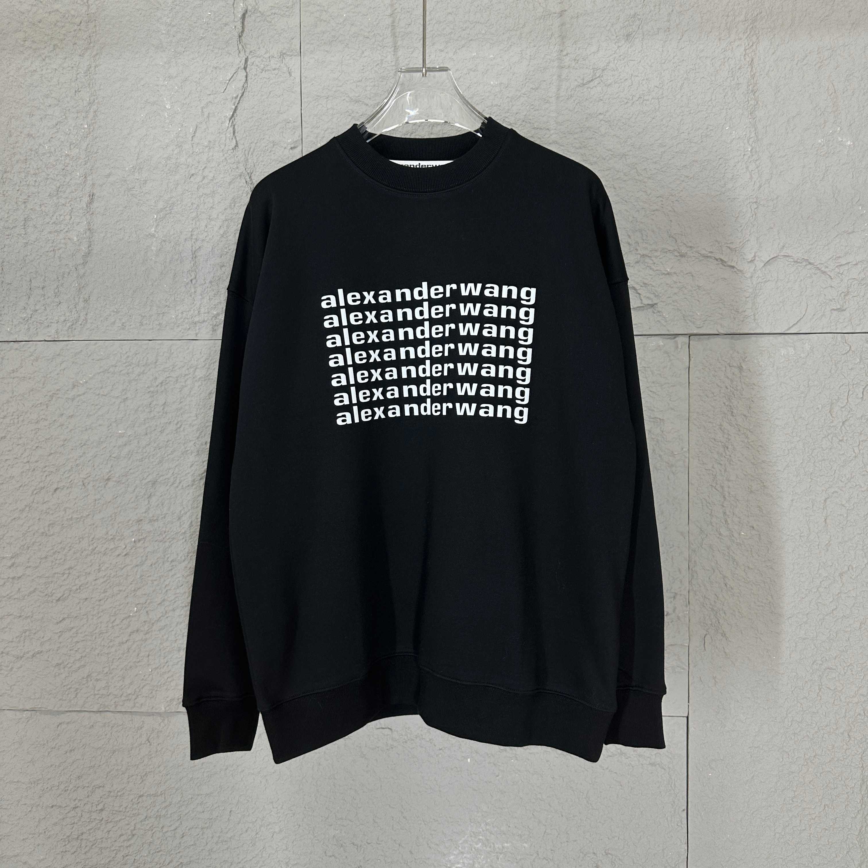 Alexander Wang 2025 Early Autumn Letter Flocking Long Sleeve Sweatshirt