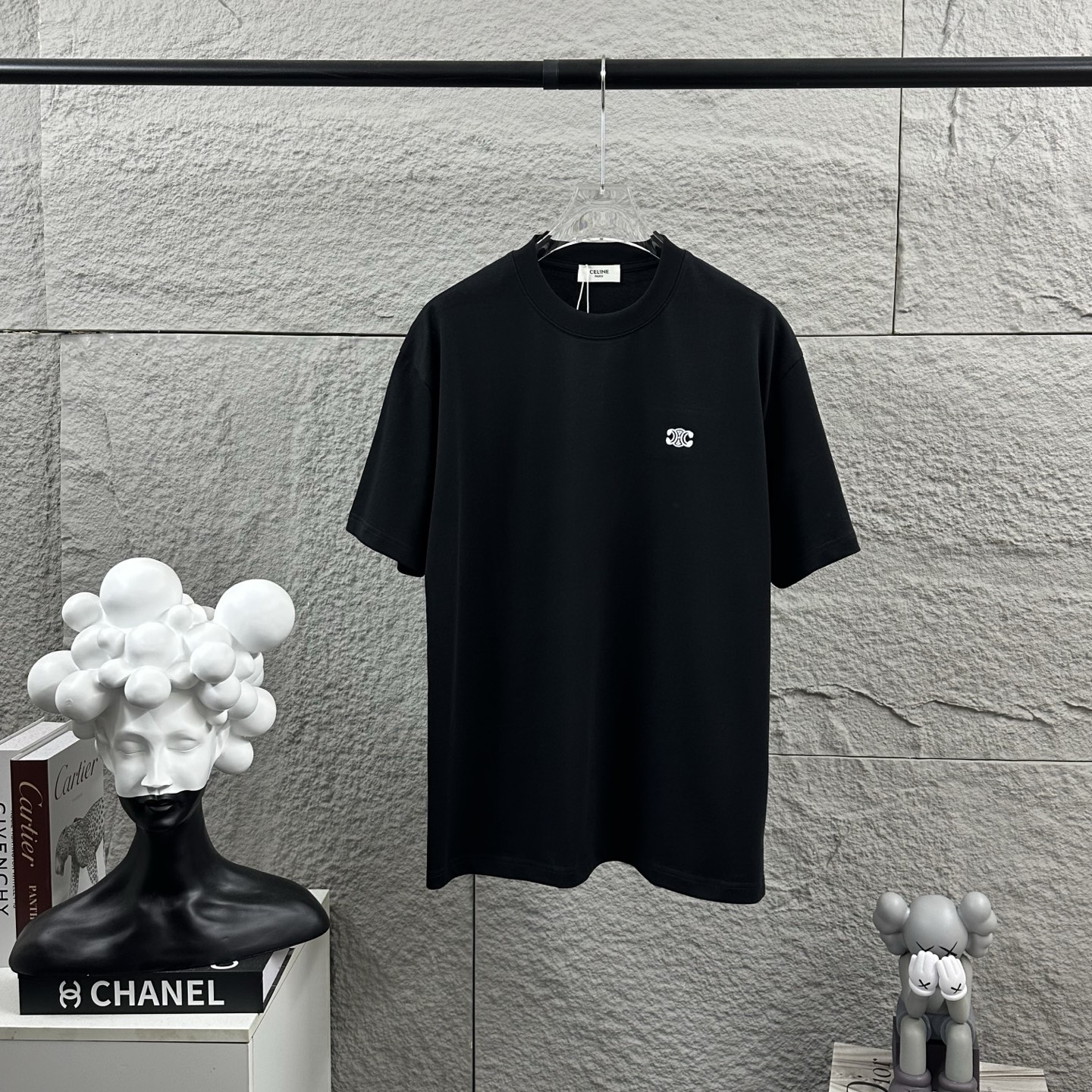 Celine Black Small Logo T-Shirt