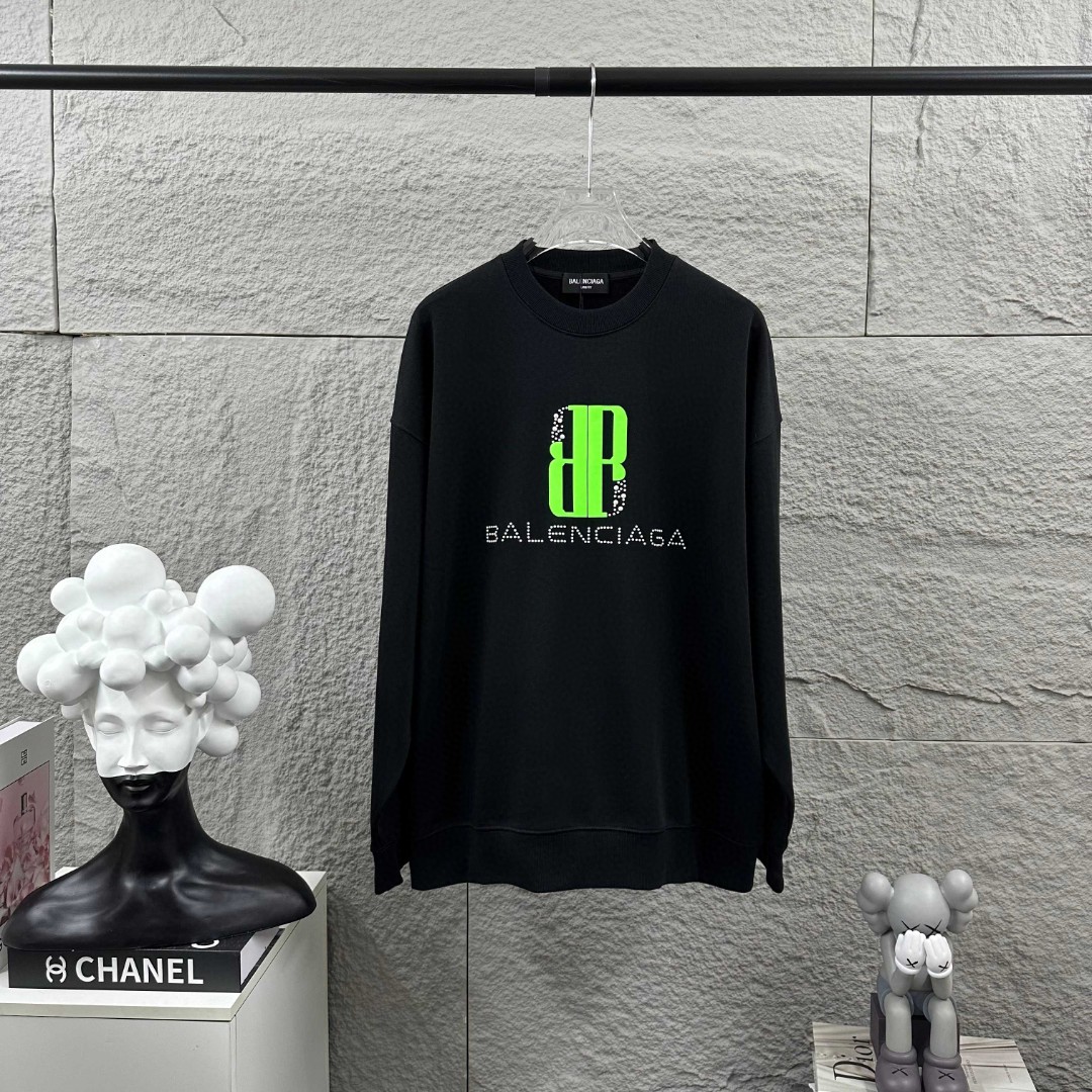 P110 BALENCI*GA París nuevo estilo de otoño e invierno sudadera de manga larga con letras clásicas y proceso de perlas …