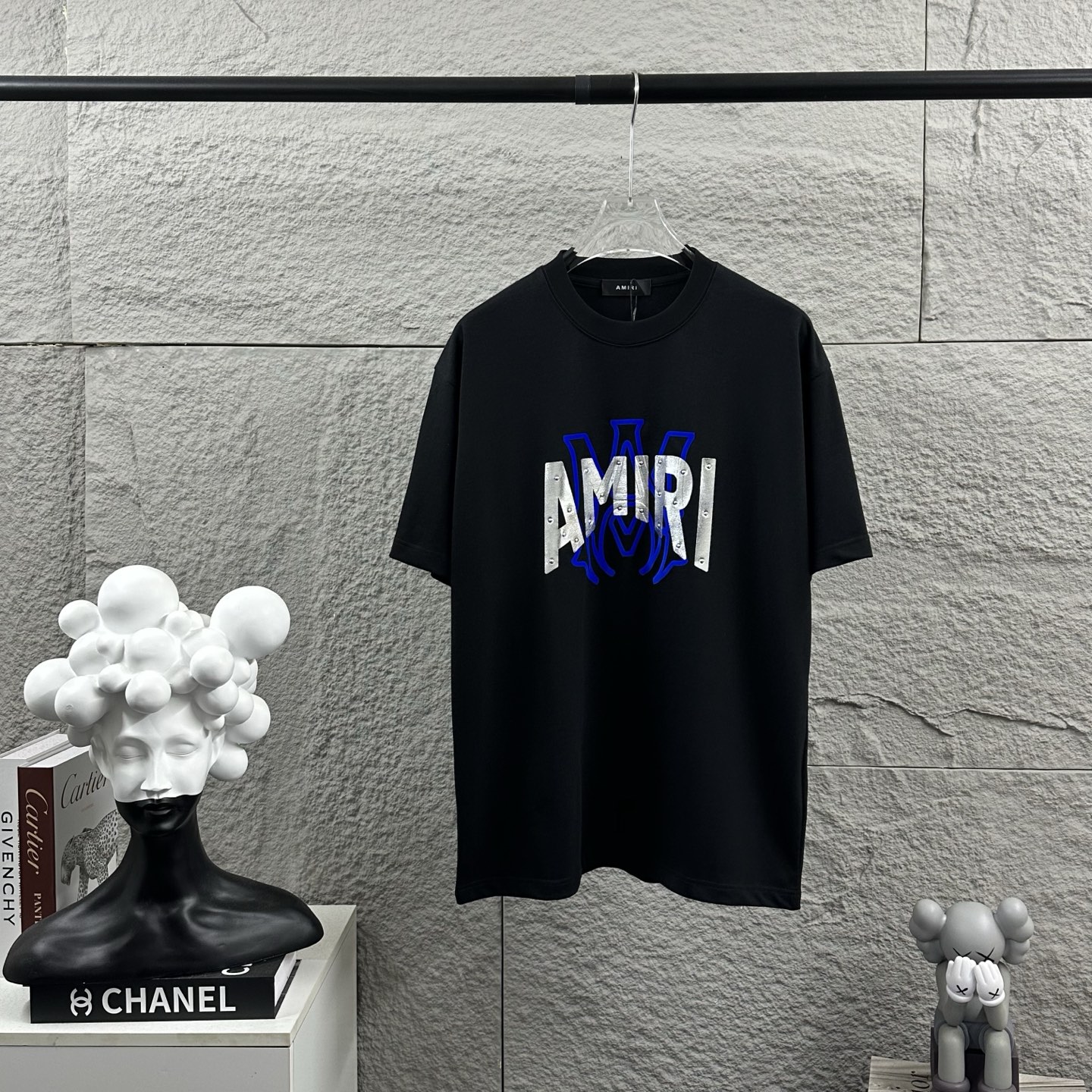P80 Amiri*埃米尔 2026 Nueva camiseta de manga corta de primavera/verano, tejido de algodón puro de doble hilo personalizad…